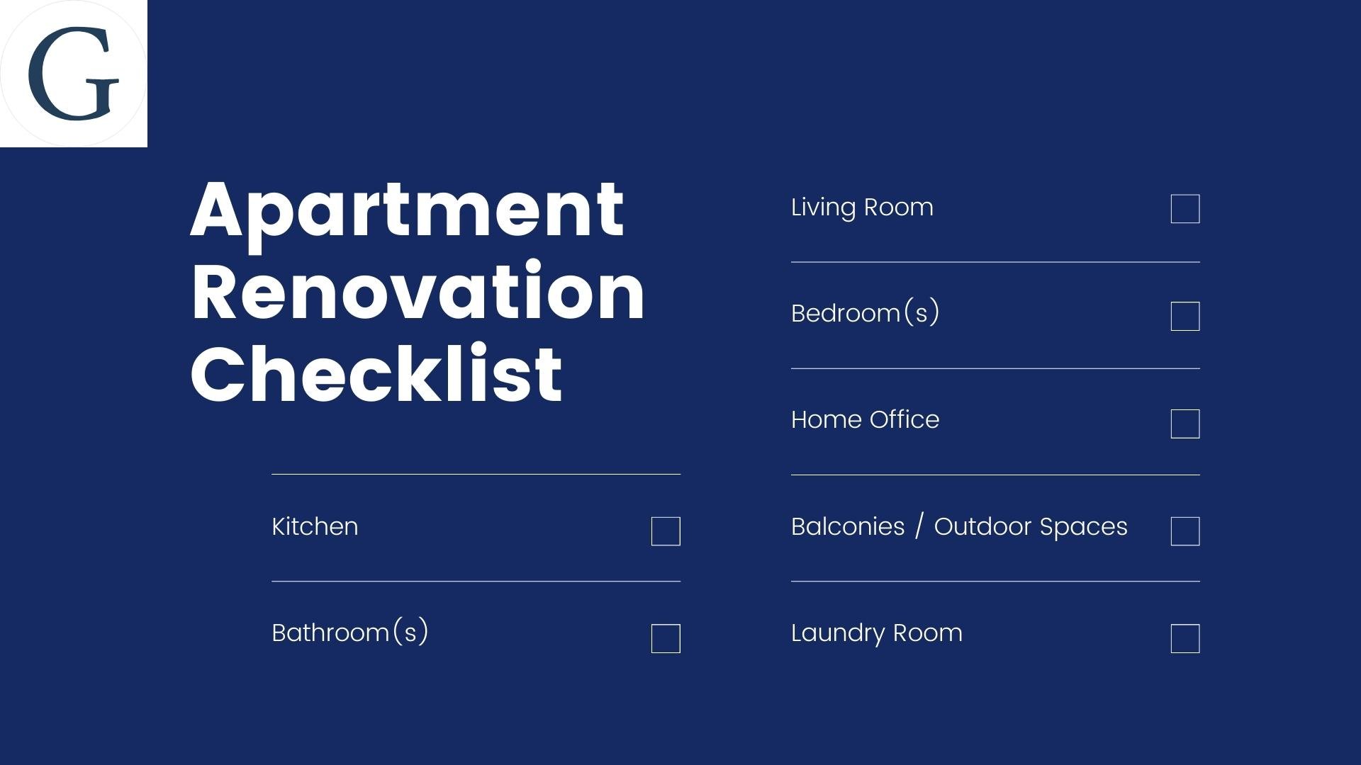 Apartment Kitchen Checklist